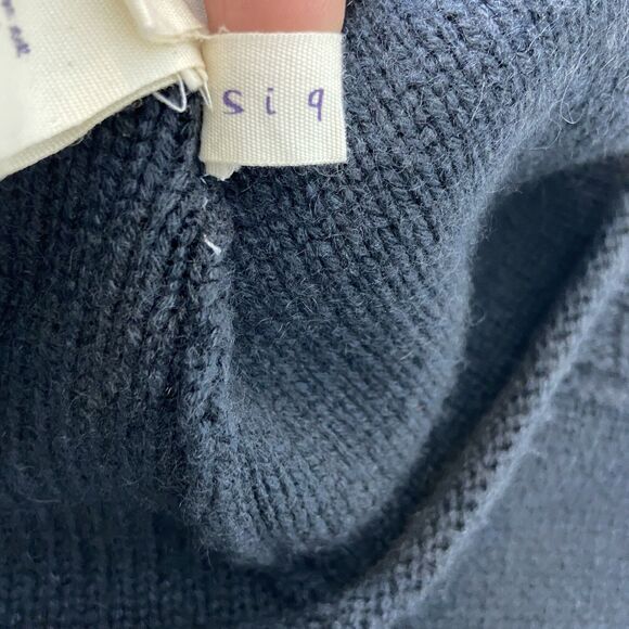 Siqin 98% Cashmere Cardigan Sweater Women’s Large Lagenlook Long Gray W/ Pockets - Picture 6 of 8